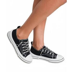 NEW VERY G aman 2 rhinestone sneaker in black